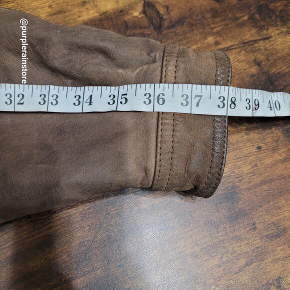 Vtg Exploration Leather Field Chore Barn Coat Jacket XXL Brown Preppy 90's - Picture 10 of 12
